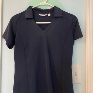 Lady Hagen Dark Blue V-Neck Polo Shirt